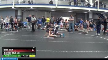 68 lbs Round 7 (8 Team) - Luke Beck, East Coast Elite vs Dominik Coleman, 84 Athletes
