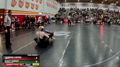 190 lbs Cons. Round 3 - Cameron Carter, Trinity vs Wyatt Harhay, Strongsville