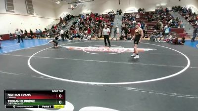 106 lbs Quarterfinal - Nathan Evans, Laramie vs Teegan Eldridge, Cheyenne East