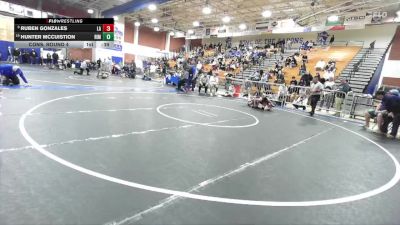 132 lbs Cons. Round 4 - Ruben Gonzales, Los Alamitos vs Hunter McCuistion, Rim Of The World