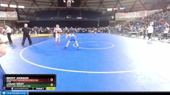 100 lbs Champ. Round 1 - Brody Johnson, South West Washington Wrestling Club vs Logan Wray, Bear Claw Wrestling Club