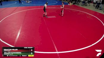 100 lbs Cons. Round 1 - William Guggisberg, Redwood Valley vs Braxton Miller, Scott West