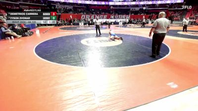 3A 132 lbs Champ. Round 1 - Tyson Zvonar, Frankfort (Lincoln-Way East) vs Demetrios Carrera, Aurora (Marmion Academy)