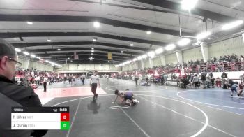 126 lbs Consi Of 8 #2 - Tristan Silver, No Team vs Juaquin Duran, Stout Wr Acd
