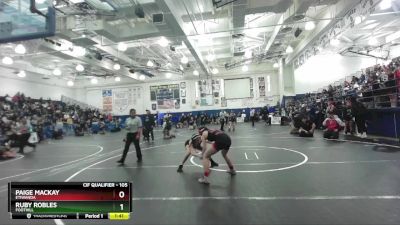 105 lbs Champ. Round 1 - Ruby Robles, Foothill vs Paige MacKay, Etiwanda