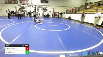 70 lbs Final - Rowden Benavidez, Collinsville Cardinal Youth Wrestling vs Maddox Baker, Springdale Youth Wrestling Club