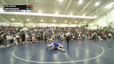 132B lbs Cons. Quarters - John Borrowman, Timpanogos vs Seth Johnson, Timpview