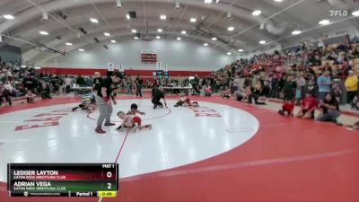 38-40 lbs Round 2 - Ledger Layton, Eaton Reds Wrestling Club vs Adrian Vega, Eaton Reds Wrestling Club