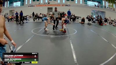 88 lbs Round 2 (6 Team) - Gage Richardson, Misfits United vs Benjamin Leuthner, Riverdale WC