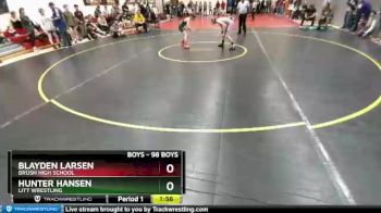 98 Boys Champ. Round 1 - Hunter Hansen, Litt Wrestling vs Blayden Larsen, Brush High School