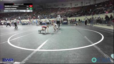 57 lbs Consi Of 8 #2 - Isabella Levescy, F-5 Grappling vs Lennon Phipps, Hilldale Youth Wrestling Club