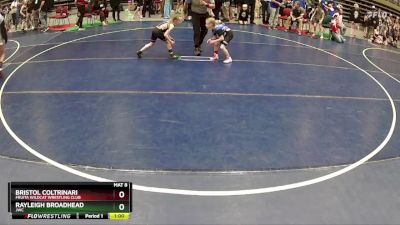 56 lbs Quarterfinal - Bristol Coltrinari, Fruita Wildcat Wrestling Club vs Rayleigh Broadhead, JWC