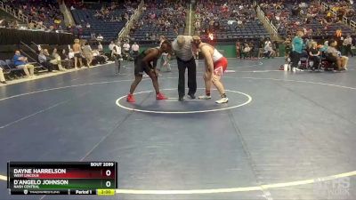 2A 220 lbs Champ. Round 1 - D`Angelo Johnson, Nash Central vs Dayne Harrelson, West Lincoln