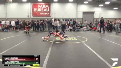 87 lbs Cons. Round 2 - Lukas Chaffin, Smith Mountain Lake Wrestling vs Liam Morgan, Kellam Mat Rats Wrestling Club