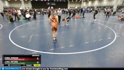 115 lbs Semifinal - Lyric Hetzer, Toss Em Up Wrestling Academy vs Cora Jordan, Edwardsville Wrestling Club