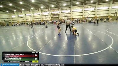 108 lbs Cons. Round 3 - Draven McDonough, Cougar Wrestling Club vs Boston Gardiner, Champions Wrestling Club