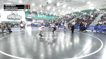 138 lbs Cons. Round 4 - Bryan Minsky, Yucca Valley vs Joshua Velasco, North Torrance
