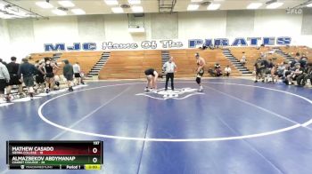 197 lbs Placement Matches (16 Team) - Mathew Casado, Sierra College vs Almazbekov Abdymanap, Chabot College