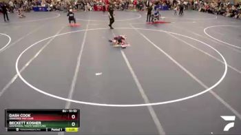 51-53 lbs Champ. Round 1 - Dash Cook, SHAKOPEE MAT CLUB vs Beckett Kosher, Centennial Youth Wrestling