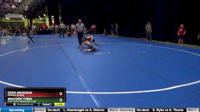 95 lbs Round 5 - Brayden Tobin, Flat Earth Wrestling Club vs Zayn Arvidson, Parkers Prairie