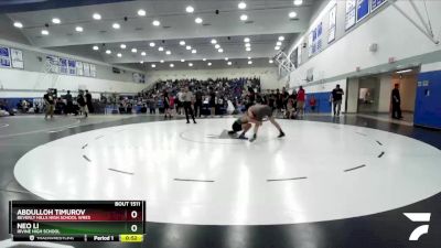 132 lbs 3rd Place Match - Neo Li, Irvine High School vs Abdulloh Timurov, Beverly Hills High School Wres