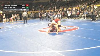 155 Class 2 lbs Champ. Round 1 - Halen Phillips, Francis Howell Central vs Maddie Barchak, Webb City