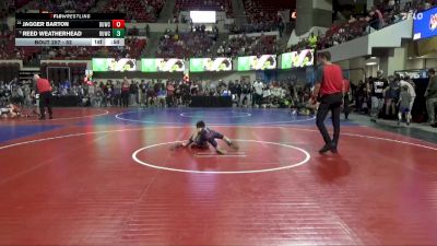 52 lbs 2nd Place Match - Jagger Barton, Riverton USA Wrestling vs Reed Weatherhead, Project Wrestling