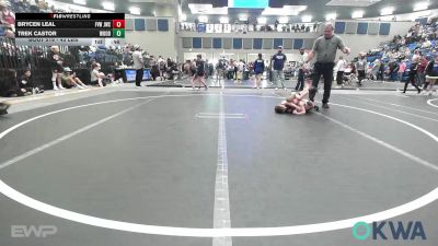 43 lbs Quarterfinal - Brycen Leal, Jacket Wrestling Club vs Trek Castor, Woodward Youth Wrestling