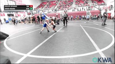 40 lbs Quarterfinal - Kailor Spigner, Tonkawa Takedown Club vs Jonah Beard, Bridge Creek Youth Wrestling