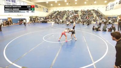 95 lbs Cons. Round 1 - Preslee Grantham, Lion Of Judah Wrestling Academ vs Rebecca Jimenez, Terminators