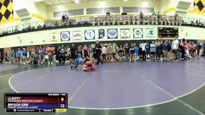 110 lbs Quarterfinal - Jj Doty, Contenders Wrestling Academy vs Bryson Kirk, Warren Wrestling Academy