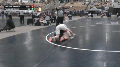 Girls 165 lbs Semifinal - Ellysia Jennings, Coffee Co. Central High School Girls vs Sally Johnson, Clarksville High School Girls