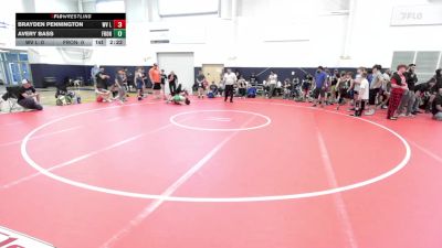 75 lbs 3rd Place - Brayden Pennington, WV Lunatics-MS vs Avery Bass, Front Royal WC-MS