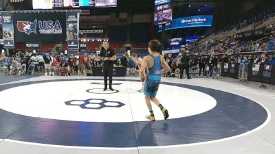 100 lbs Champ. Rd Of 32 - Elias Faith, Indiana vs Owen Santos, California