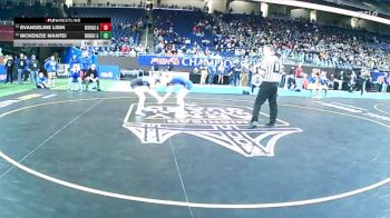 Girls-100 lbs Champ. Round 1 - Evangeline Lisik, Saginaw Heritage (Girls) vs McKenzie Mantei, Dundee (Girls)