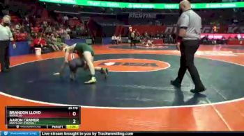 2 lbs Quarterfinal - Brandon Lloyd, Waterloo vs Aaron Cramer, Grayslake (Central)