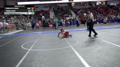 55 lbs Champ. Round 1 - Emma Shay, Neodesha vs Breckyn Tripp, Ellsworth County Kids Wrestling