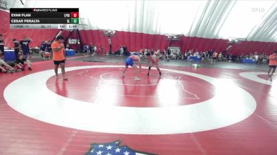 132 lbs Round 1 (8 Team) - Evan Flan, Long Prairie Grey Eagle-Browerville Wolves vs Cesar Peralta, Glenbard East