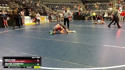 105 lbs Quarterfinal - Kruz Case, Siouxland Wrestling Academy vs Grayer Ackerman, Comet Wrestling Club