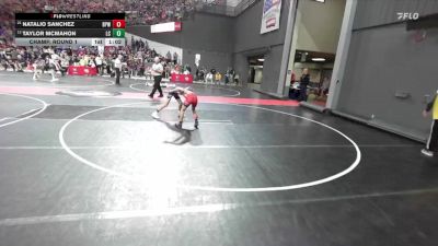 90 lbs Champ. Round 1 - Natalio Sanchez, Bay Port Wrestling vs Taylor McMahon, Little Chute