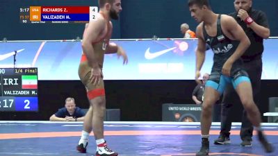 57 kg Quarter Final - Zane Richards, USA vs Milad Valizadeh, IRI