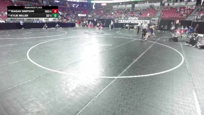 Girls 145 lbs Cons. Round 1 - Teagan Simpson, Oregon-Girls vs Kylie Miller, Saint Croix Falls-Girls