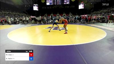 120 lbs Rnd Of 128 - Maxx Diaz, CA vs Anthony Heim, MN