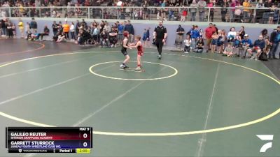 63 lbs Round 1 - Garrett Sturrock, Juneau Youth Wrestling Club Inc. vs Galileo Reuter, Interior Grappling Academy