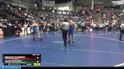 Round 1 - Mason Poolman, Ironhawk Wrestling Academy IA vs Abraham Gutierrez, Sherman Challengers