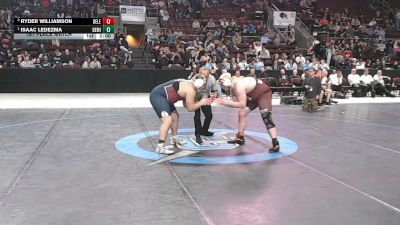 4A 285 lbs 1st Place Match - Isaac Ledezma, Deming vs Ryder Williamson, Belen