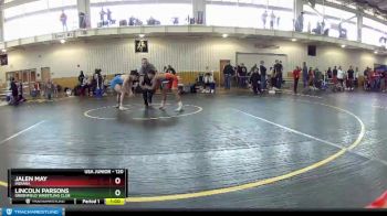 120 lbs Cons. Semi - Lincoln Parsons, Greenfield Wrestling Club vs Jalen May, Indiana