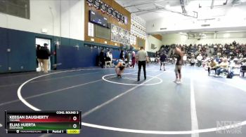 150 lbs Cons. Round 3 - Keegan Daugherty, Yucaipa vs Elias Huerta, Edgewood