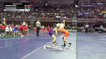 1A-106 lbs Champ. Round 2 - Kaleb Gordon, Jesup vs Hunter Lester, West Bend-Mallard
