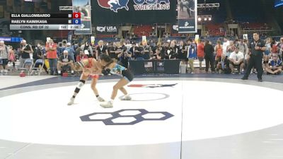 100 lbs Cons. Rd Of 32 - Ella Giallombardo, Michigan vs Raelyn Kaimikaua, Nebraska